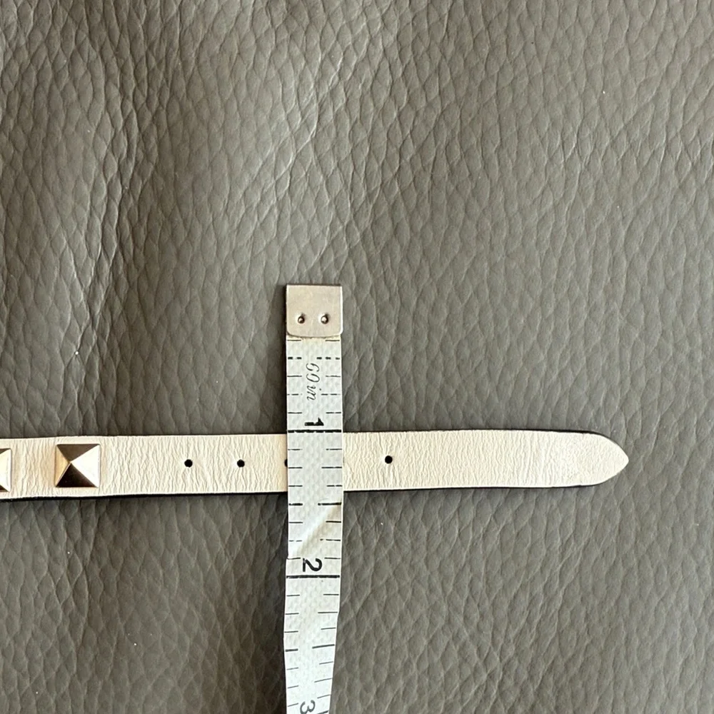 NIB VALENTINO Garavani Rockstud Leather Double wrap BRACELET w/gold Studs ITALY - Picture 8 of 14